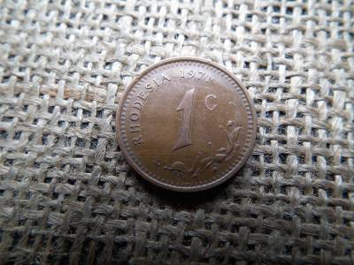 Zimbabwe , Rodézia 1 cent 1971 Zimbabwe , Rodézia 1 cent 1971