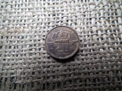 Belgium 20 centimes 1957 