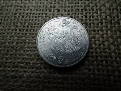 Németország , ezüst 5 márka 1976 D , Deutsche Mark von Grimmelshausen