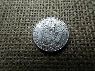 Panama , ezüst 1/4 balboa 1933 , ritkább évszám ! Panama , ezüst 1/4 balboa 1933 , ritkább évszám !