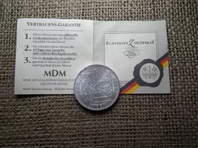 Németország , ezüst 10 márka 1996 A , Mark , Kolpingwerk