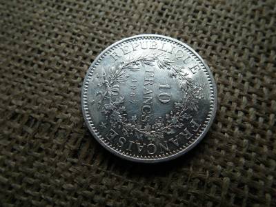 Franciaország , ezüst 10 francs 1967 , frank , extra ,eÉpublique , ékezetes , ritkább Franciaország , ezüst 10 francs 1967 , frank , extra ,eÉpublique , ékezetes , ritkább