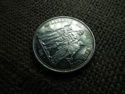 Franciaország , ezüst 10 francs 1965 , frank , extra 