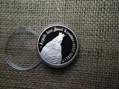 Ezüst 5000 forint 2007 PP  , Szent Erzsébet 
