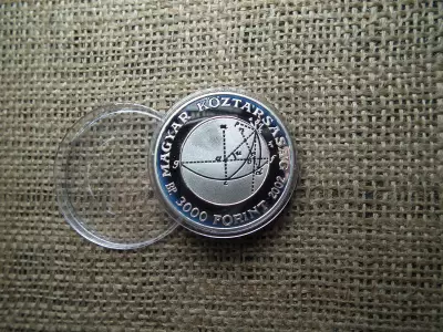 Ezüst 3000 forint 2002 PP ,  BÓLYAI JÁNOS , RITKA!