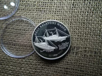 Ezüst  2000 FORINT 1997,PP ,  RÉGI BALATONI HAJÓK - HELKA és KELÉN