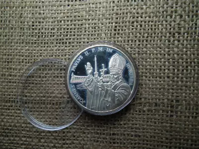 Ezüst 500 forint 1991 PP , János Pál Pápa 