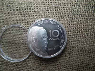 Guyana , ezüst 10 dollár 1978 , 10 dollars ,Függetlenség 