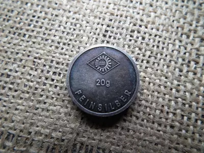 Ausztria , Ögussa 20 g feinsilber , Ogussa 20 g szín ezüst tömb 