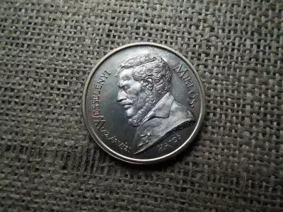 Magyar Vízügyi múzeum , ezüst emlékérem  , Wesselényi Miklós , 925/1000 , 35,78g 