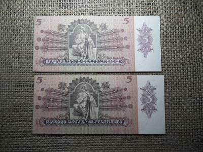 5 pengő 1939 , 2 db hajtatlan , sorszámkövető