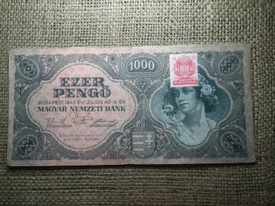 1000 pengő 1945 hibás bélyeg