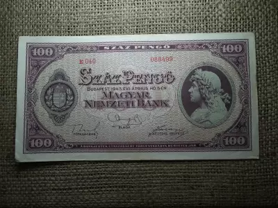 100 pengő 1945 , nagyon szép 