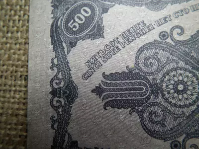 500 pengő 1945 , nagyon szép , hibás N 