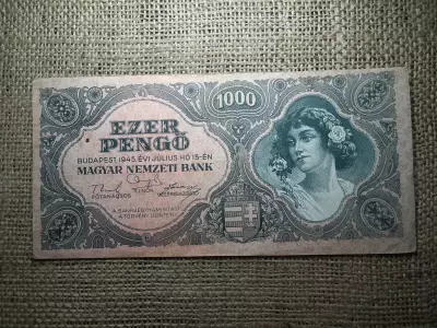 1000 pengő 1945 , MNB bélyeg nélkül 