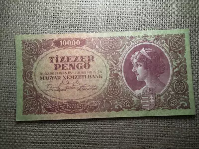 10000 pengő 1945 , MNB bélyeg nélkül  