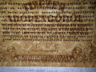 Tízezer Adópengő 1946 , sorszám nélkül 