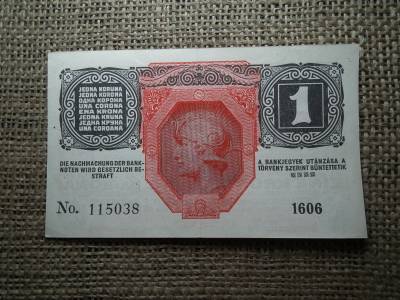 1 korona 1916 , DÖ  felülbélyegzés 