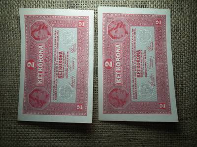 2 korona 1917  , 2 db sorszámkövető 
