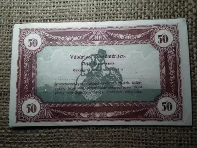 50 korona 1919 vásárlási visszatérítés ,  utalvány  