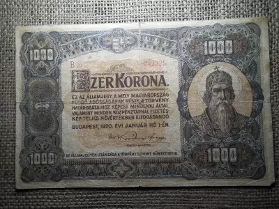 1000 korona 1920 , Orell Füssli Zürich  