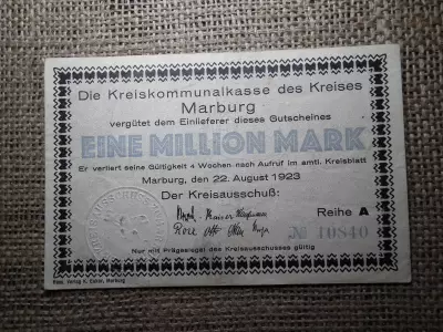 Marburg , 1 millió márka 1923 , million mark 
