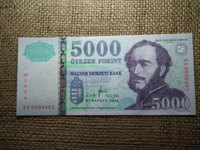 5000 forint 2008 BA MINTA , alacsony sorszám , UNC 